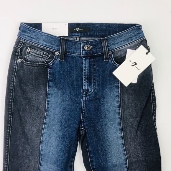 7 for all mankind two tone ankle skinny jeans - Picture 1 of 6